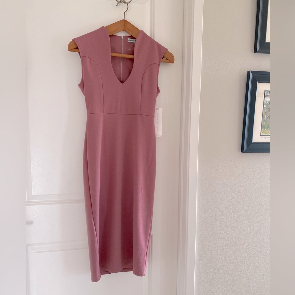 Vintage Mauve Midi Dress